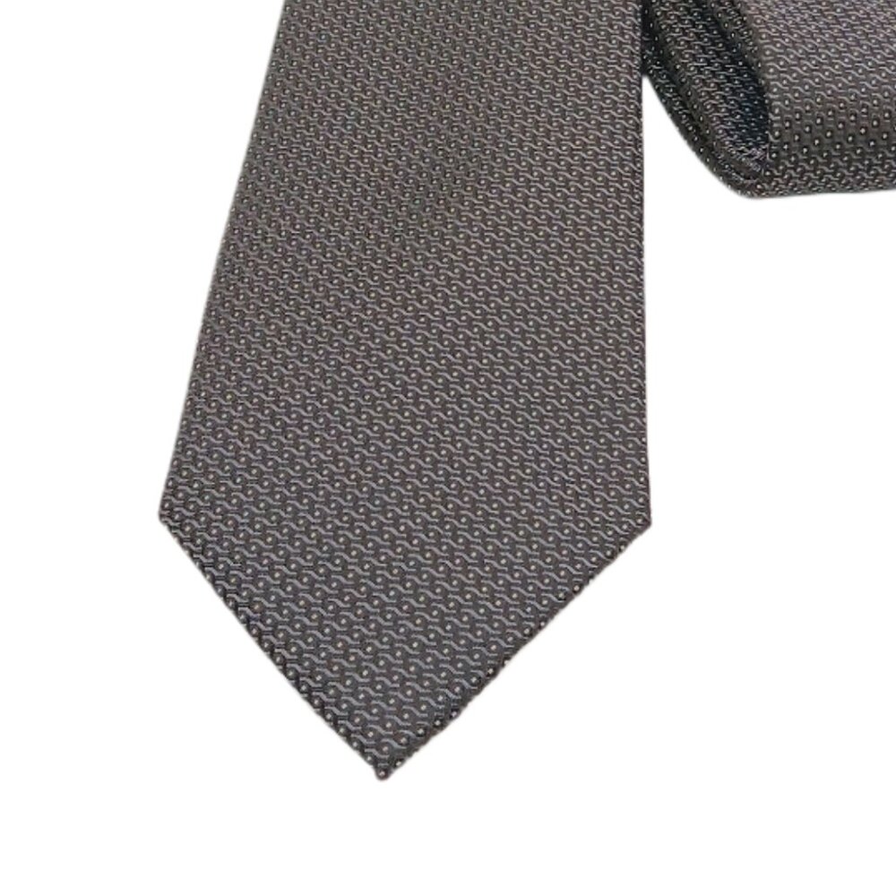 Perry Ellis Portfolio Textured Tie Men’s 60” Gray Dot Corpcore 90s Classic New